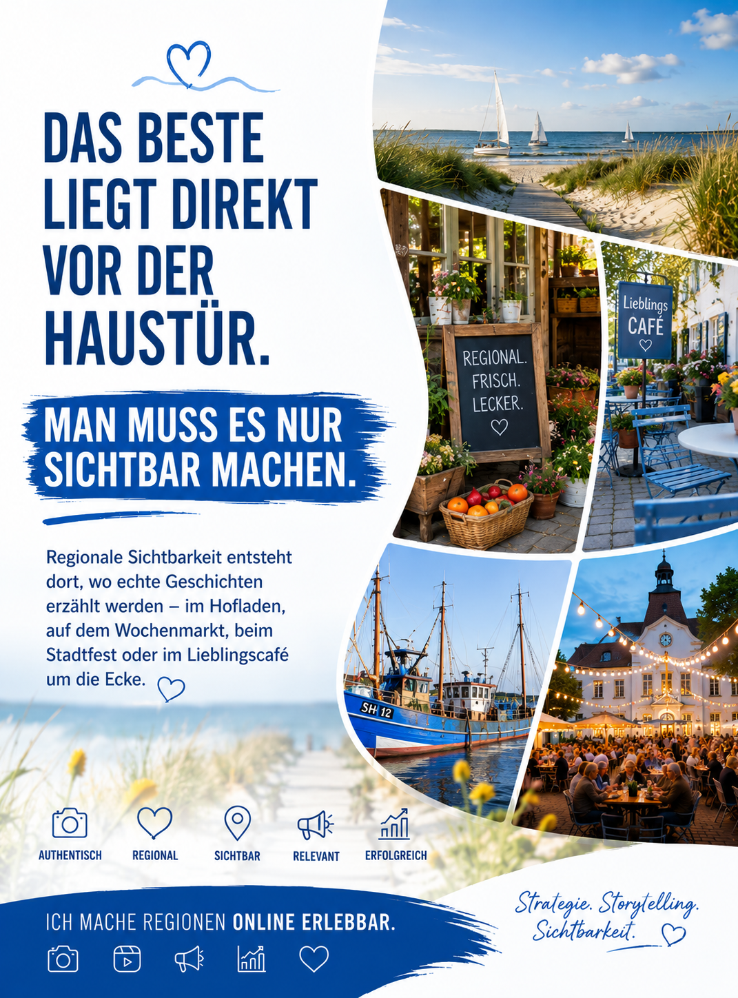 Marketing | Regional | Wochenmärkte | Fischmarkt | Hofladen | Stadtfeste | Cafes